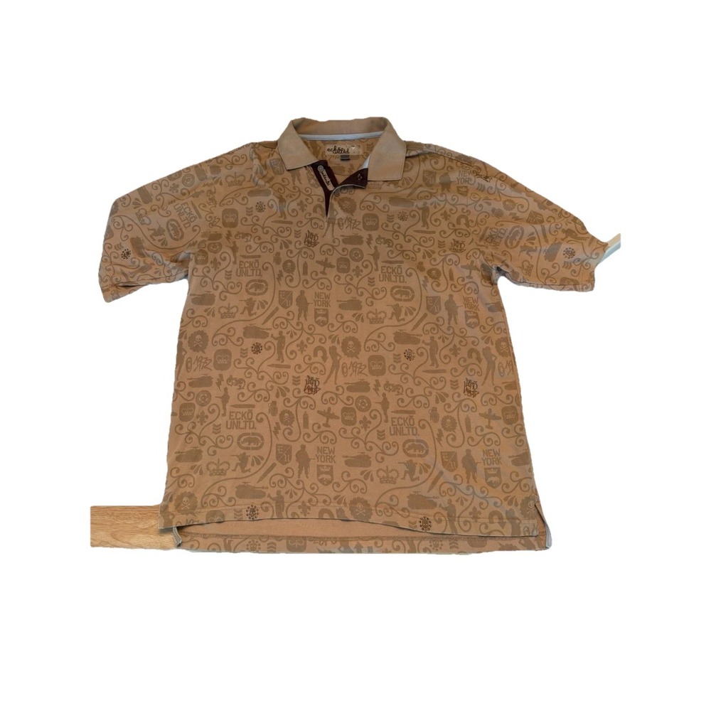 ecko UNLTD Brown Polo Shirt Men's Size XL